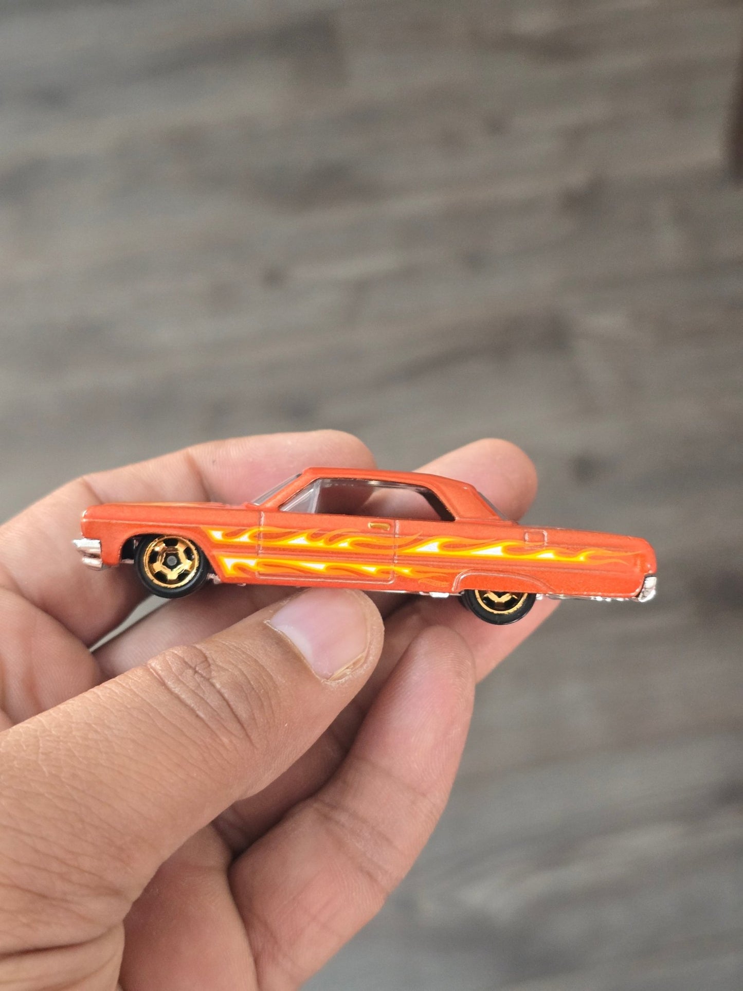 Hot Wheels Flames 1964 Chevy Impala - Used Car (Uncarded) - Kinder Logs