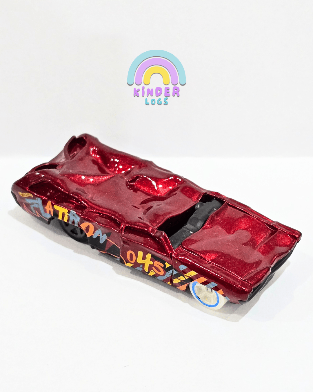 Hot Wheels Flat Iron Crushed Car (Uncarded) - Kinder Logs