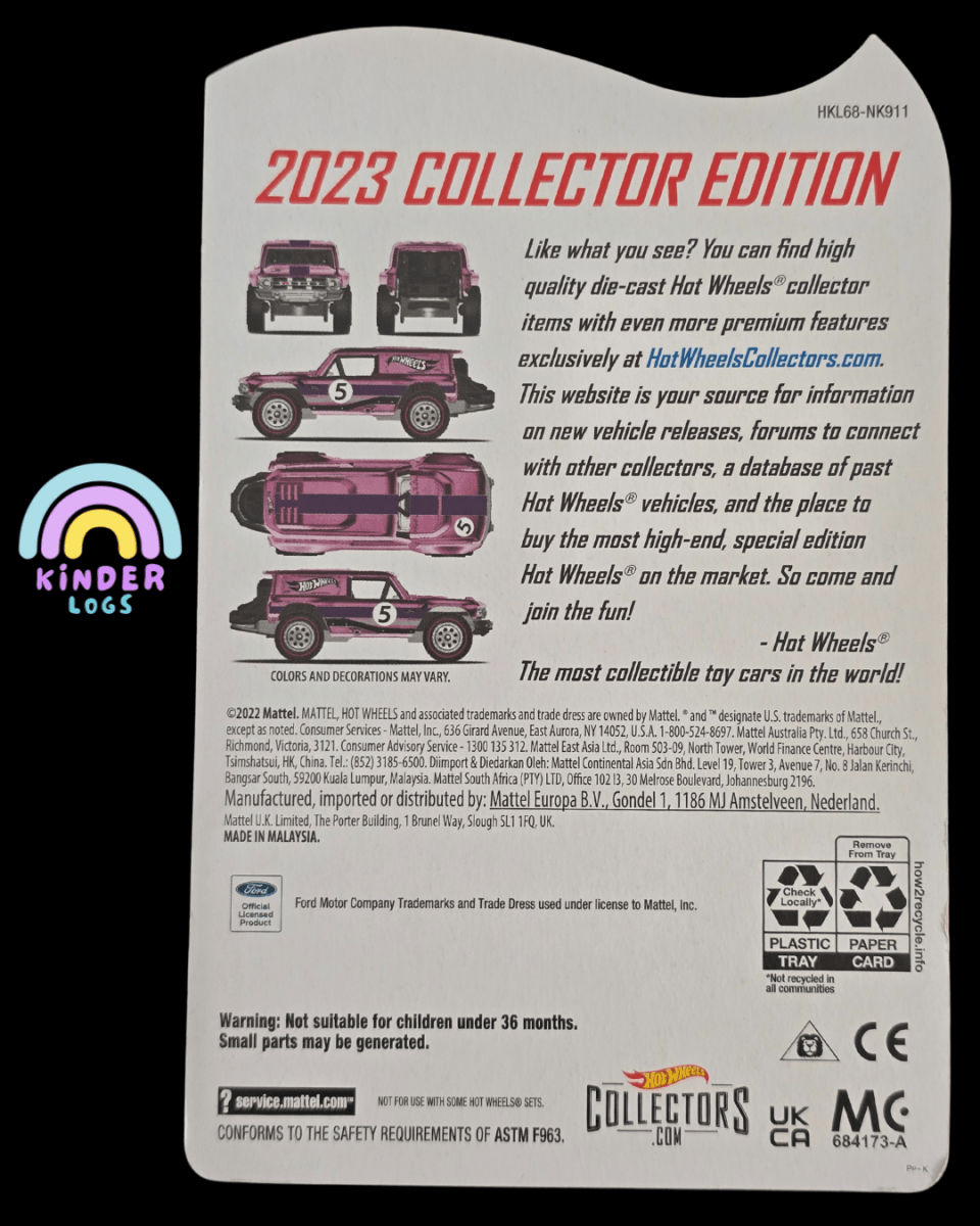 Hot Wheels Ford Bronco R - 2023 Collector Edition - Kinder Logs