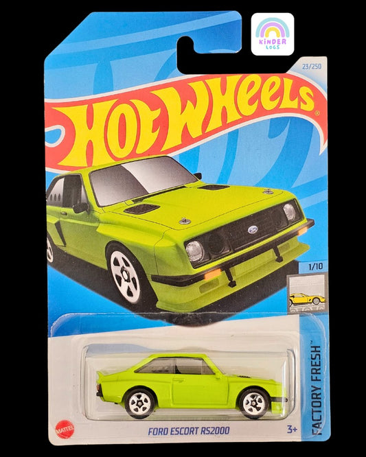 Hot Wheels Ford Escort RS2000 - Green Color - Kinder Logs