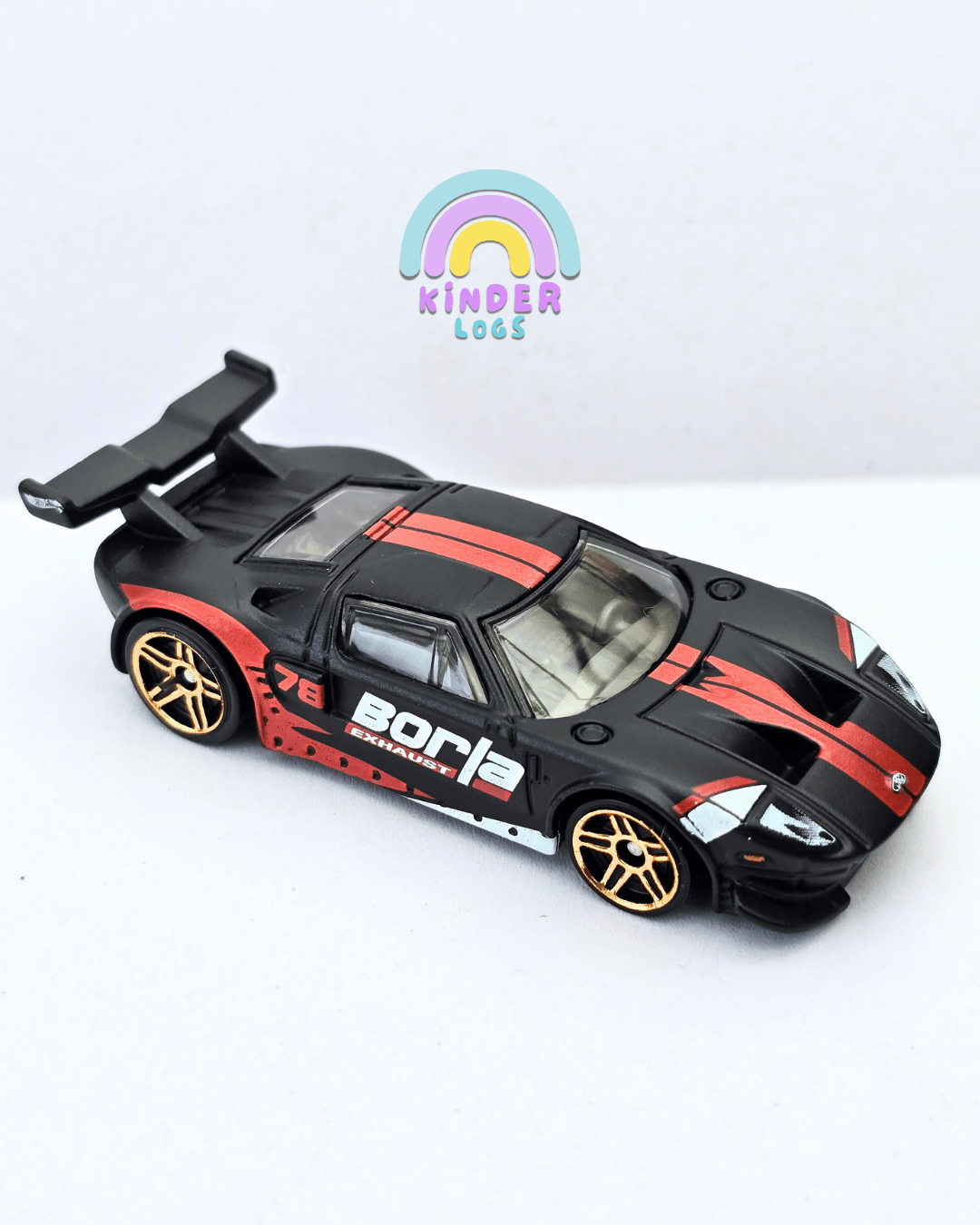 Hot Wheels Ford GT Borla Edition Matte Black (Uncarded New)