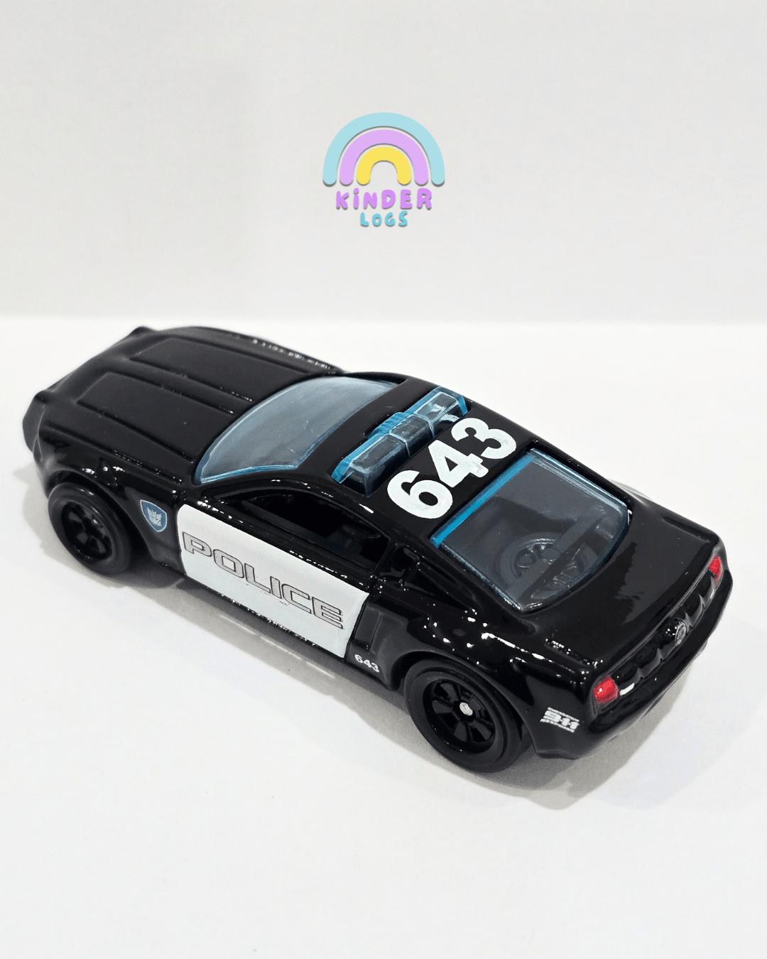 Hot Wheels Ford Mustang GT Transformers - Black (Uncarded) - Kinder Logs
