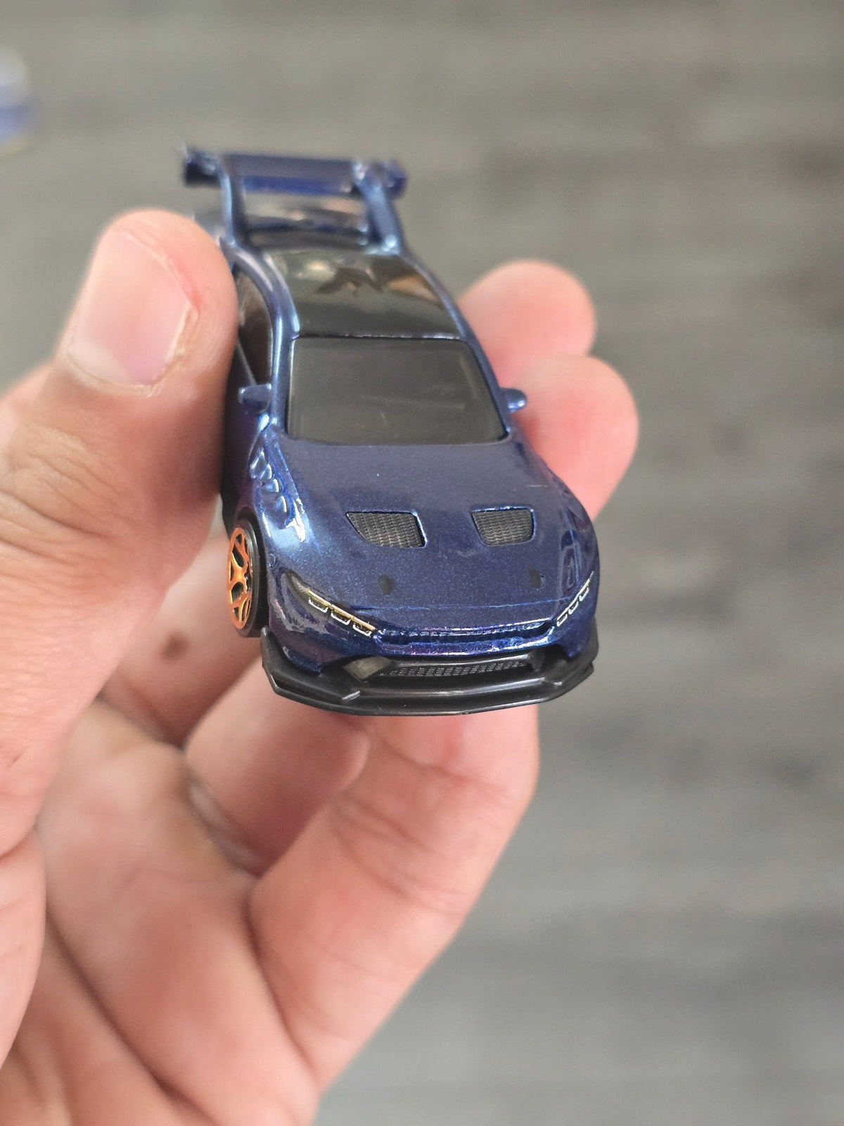 Hot Wheels Ford Mustang GTD - Dark Blue (Uncarded - New) - Kinder Logs