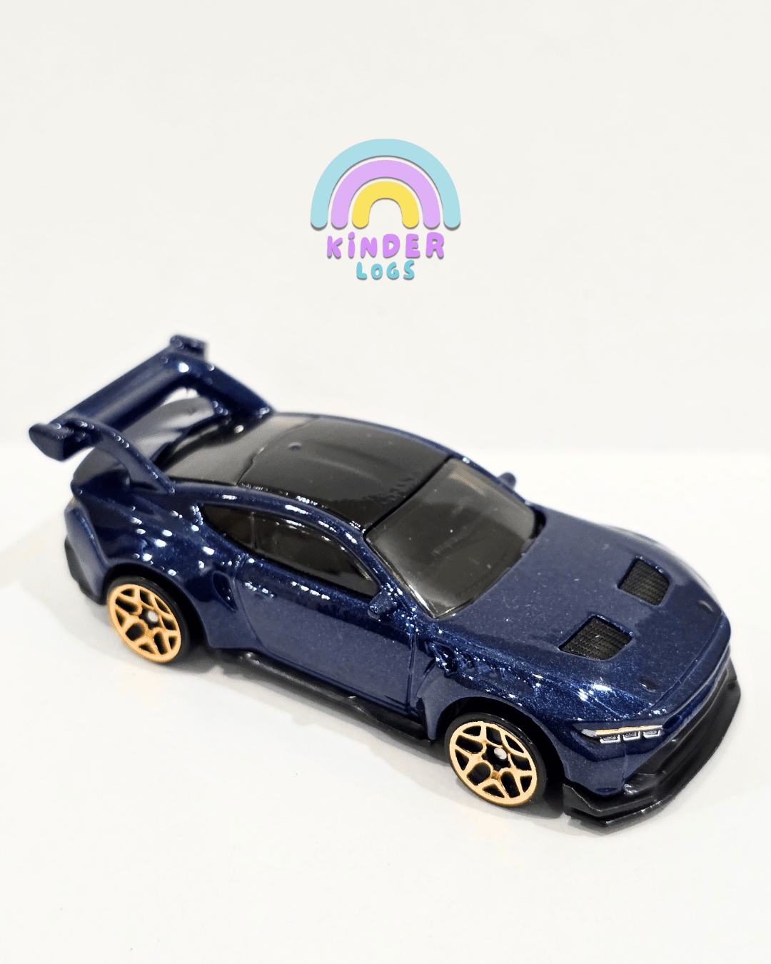 Hot Wheels Ford Mustang GTD - Dark Blue (Uncarded - New) - Kinder Logs