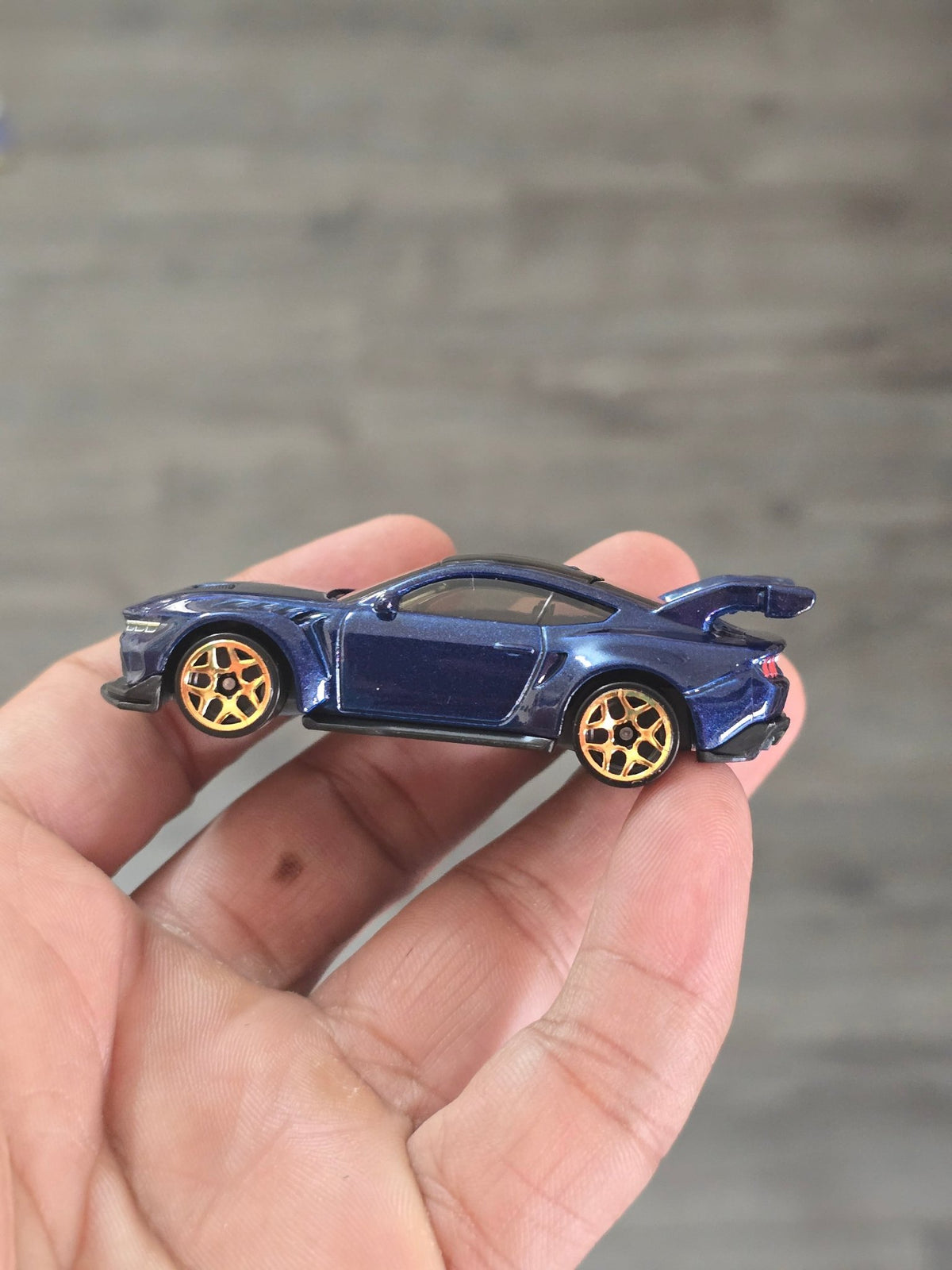 Hot Wheels Ford Mustang GTD - Dark Blue (Uncarded - New) - Kinder Logs