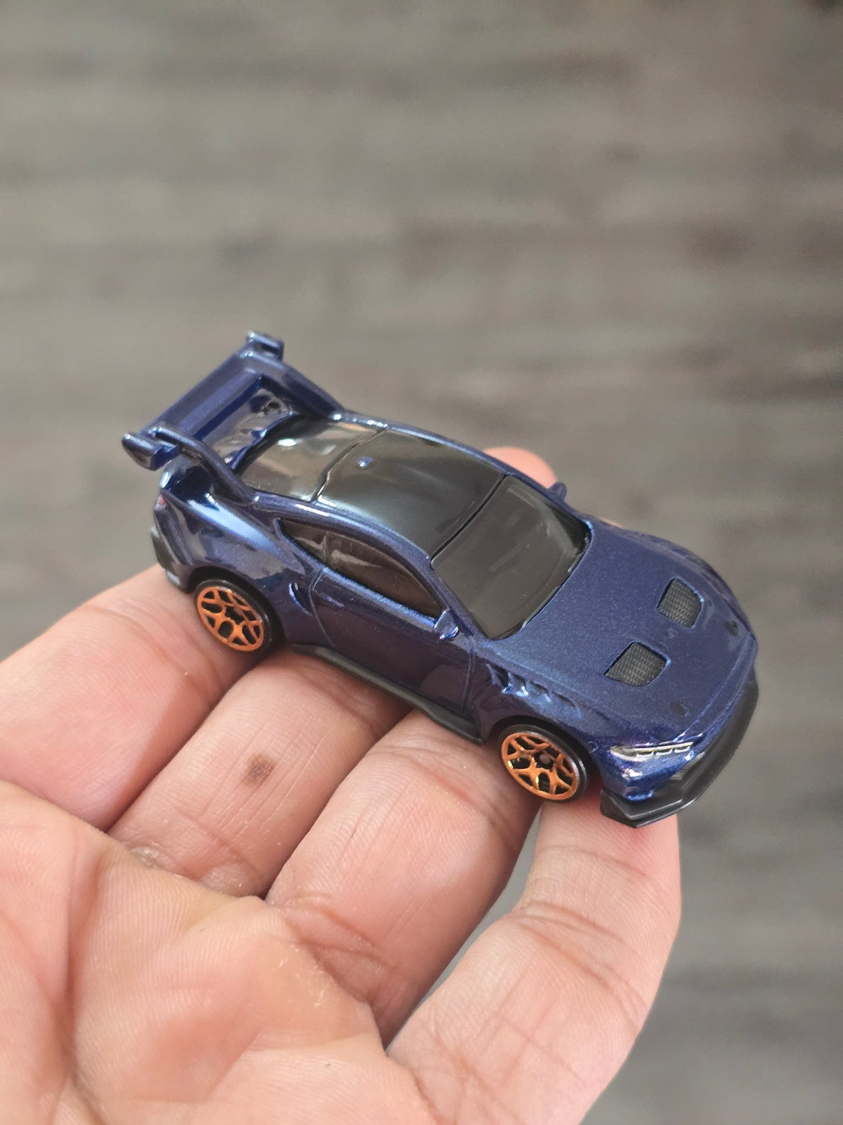 Hot Wheels Ford Mustang GTD - Dark Blue (Uncarded - New) - Kinder Logs
