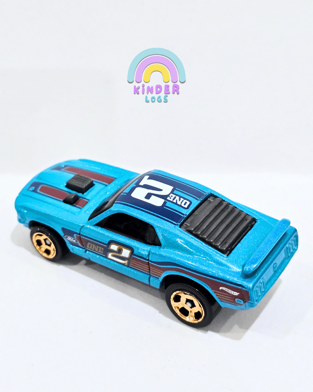 Hot Wheels Ford Mustang Mach 1 - Blue (Uncarded) - Kinder Logs
