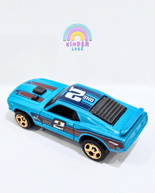 Hot Wheels Ford Mustang Mach 1 - Blue (Uncarded) - Kinder Logs