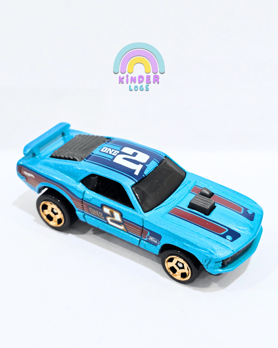 Hot Wheels Ford Mustang Mach 1 - Blue (Uncarded) - Kinder Logs