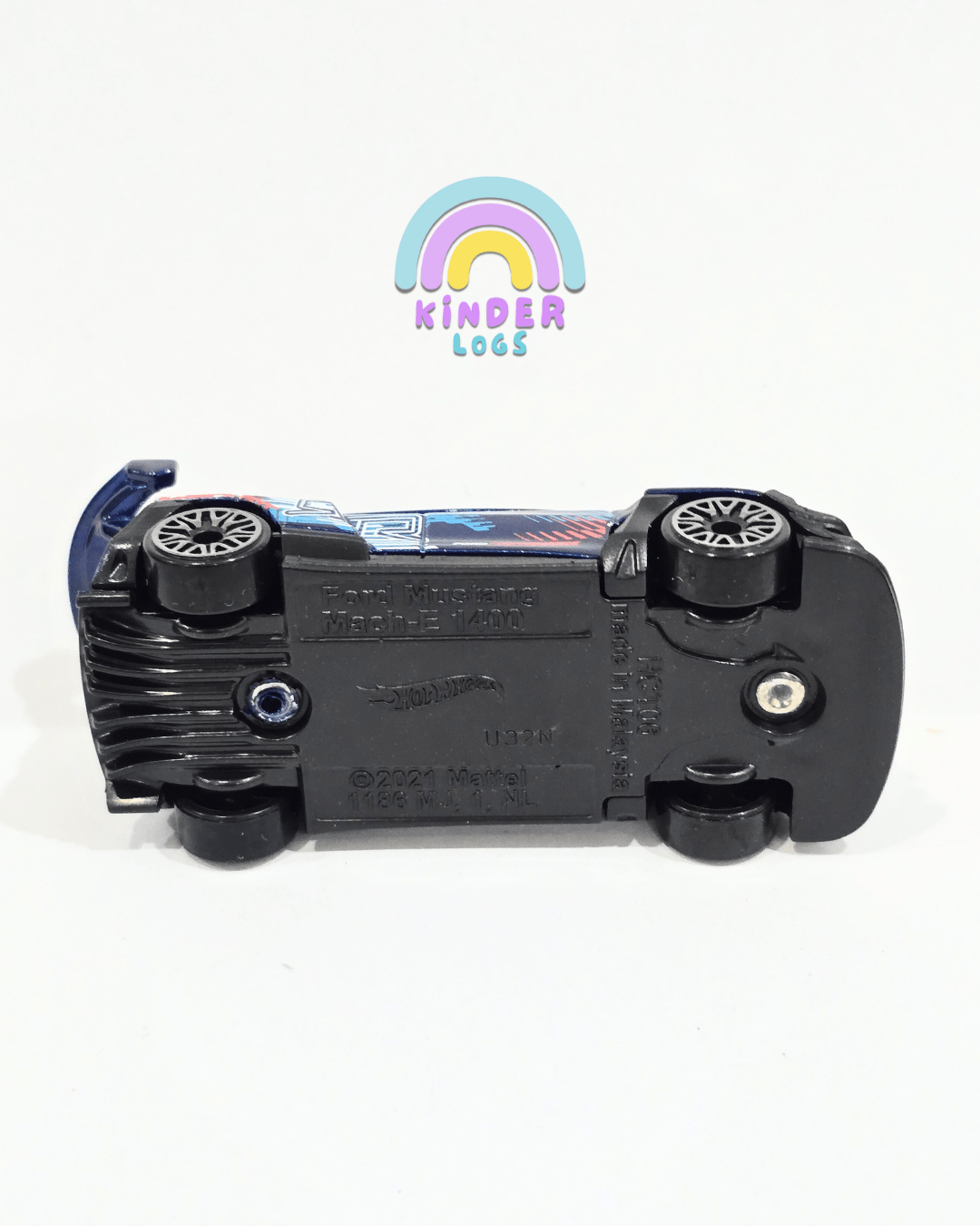 Hot Wheels Ford Mustang Mach - E 1400 - Dark Blue (Uncarded) - Kinder Logs