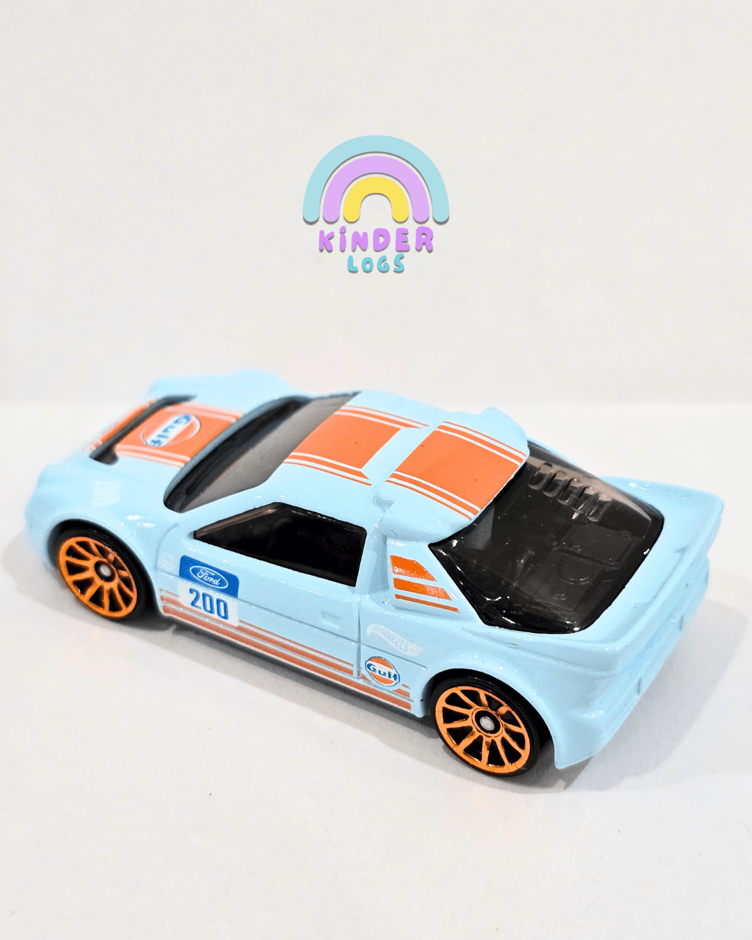 Hot Wheels Ford RS200 - Blue (Uncarded - New) - Kinder Logs