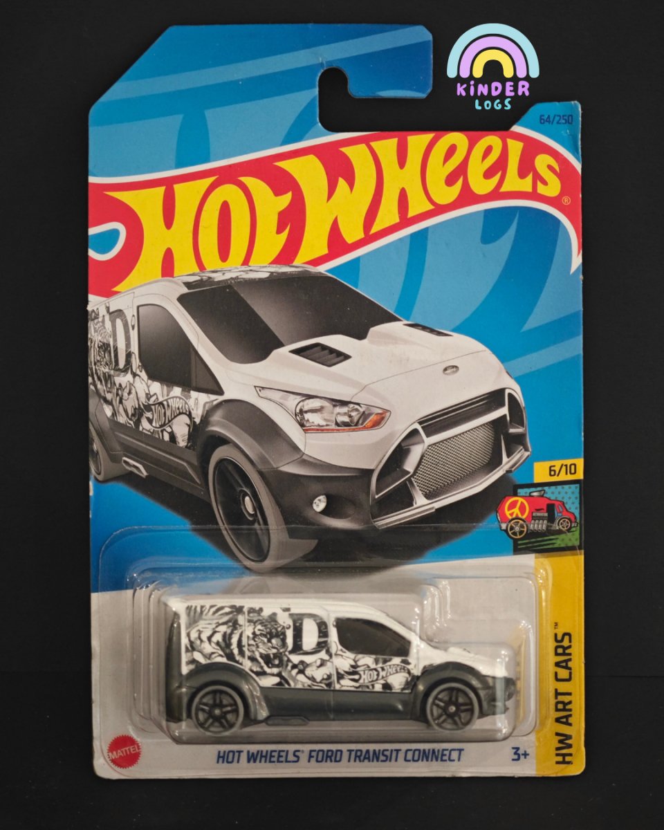 Hot Wheels Ford Transit Connect (White Color) - Kinder Logs