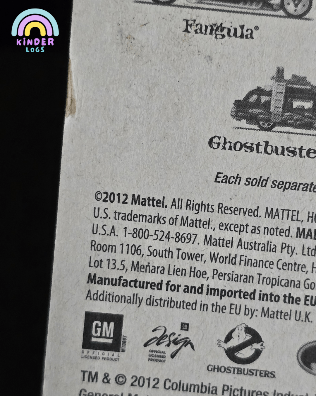 Hot Wheels Ghostbusters ECTO - 1 Halloween Edition (Imported) - Kinder Logs