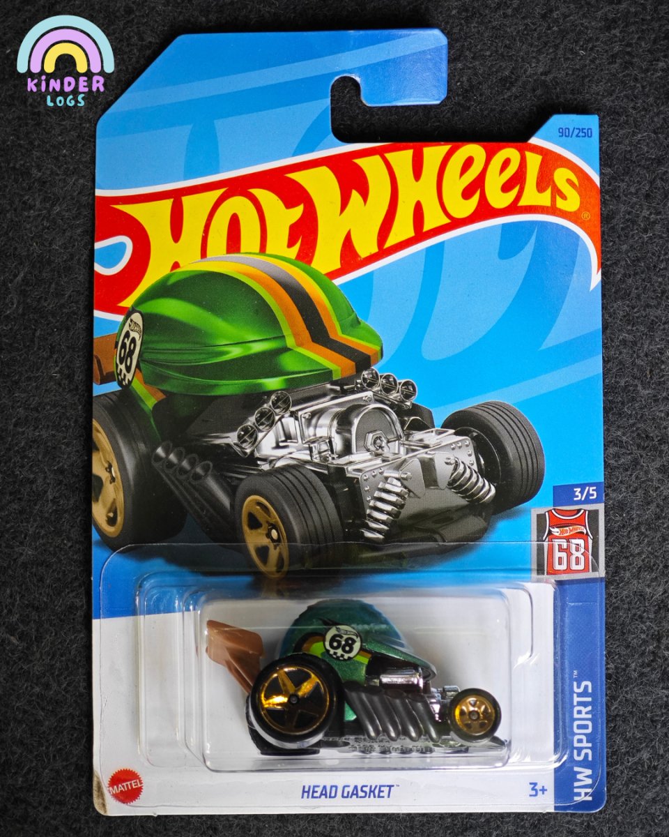 Hot Wheels Helmet Car - The Head Gasket - Kinder Logs