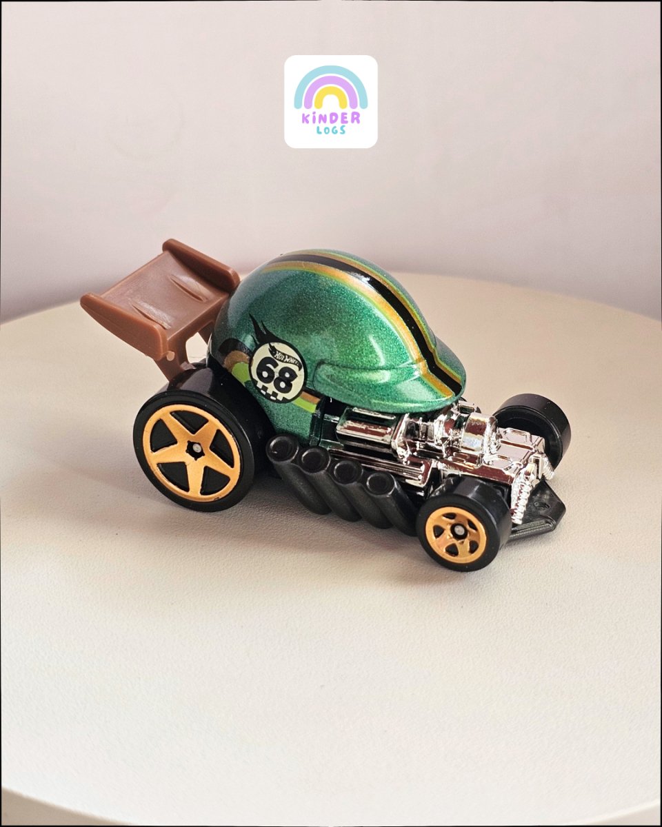 Hot Wheels Helmet Car - Unique Design (Uncarded) - Kinder Logs