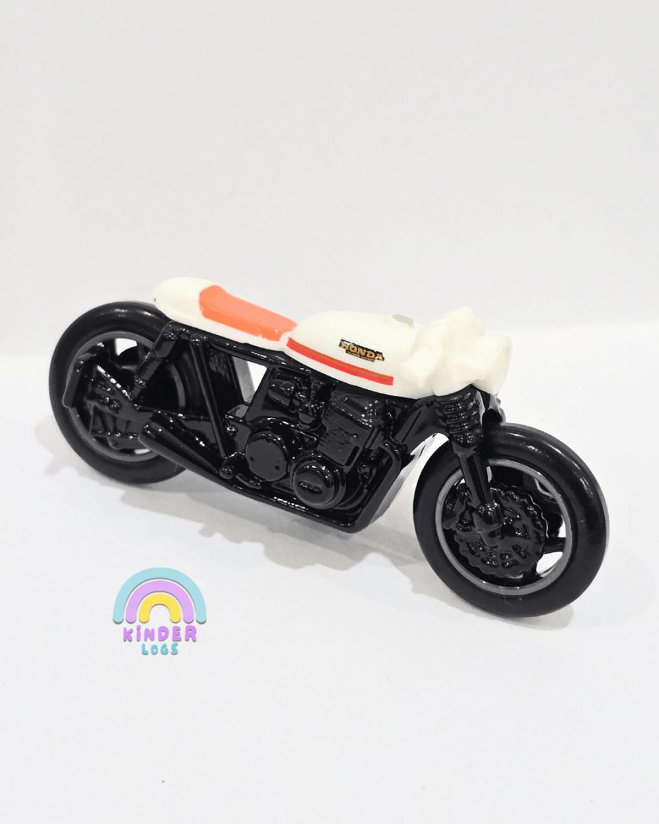 Hot Wheels Honda CB750 Cafe - White (Uncarded) - Kinder Logs