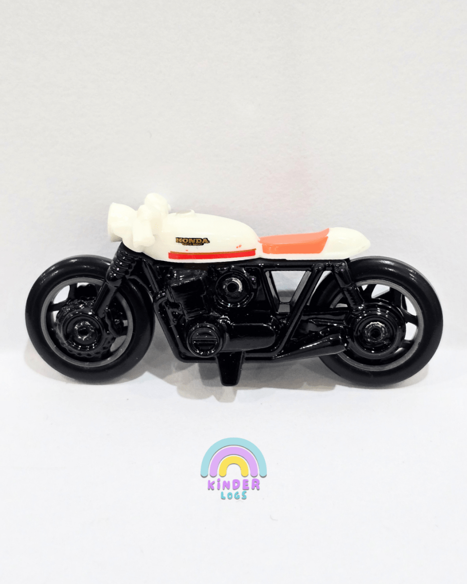 Hot Wheels Honda CB750 Cafe - White (Uncarded) - Kinder Logs