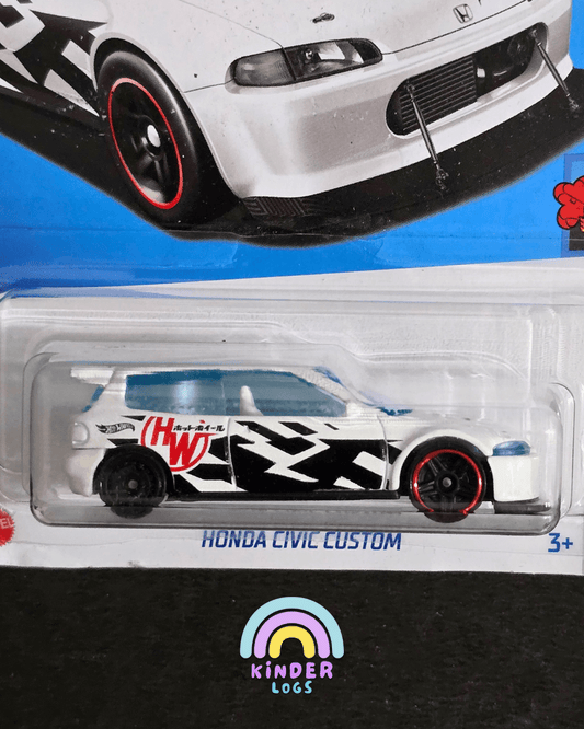 Hot Wheels Honda Civic Custom - White (Imported) - Kinder Logs