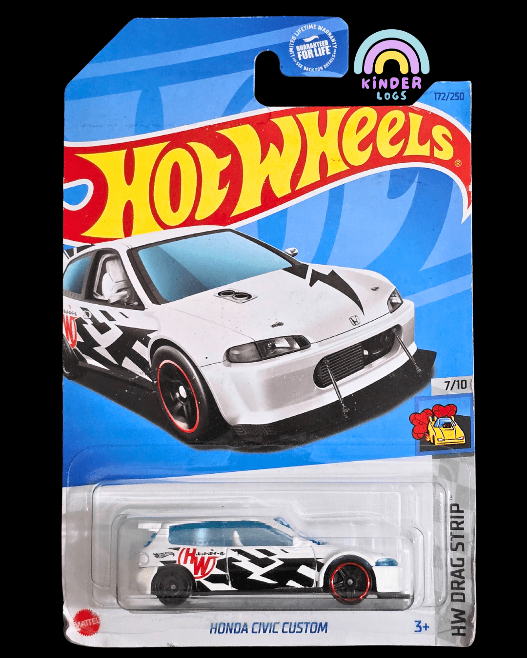 Hot Wheels Honda Civic Custom - White (Imported) - Kinder Logs