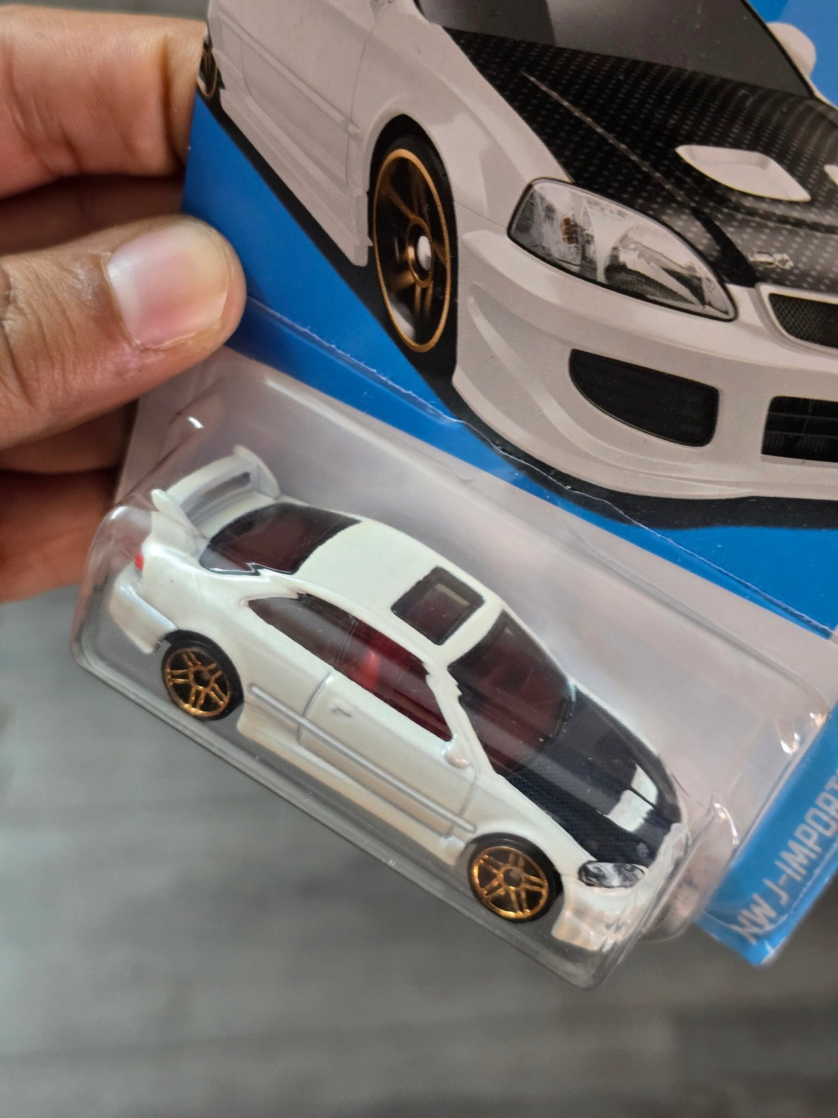 Hot Wheels Honda Civic Si - Exclusive White Color (Imported) - Kinder Logs