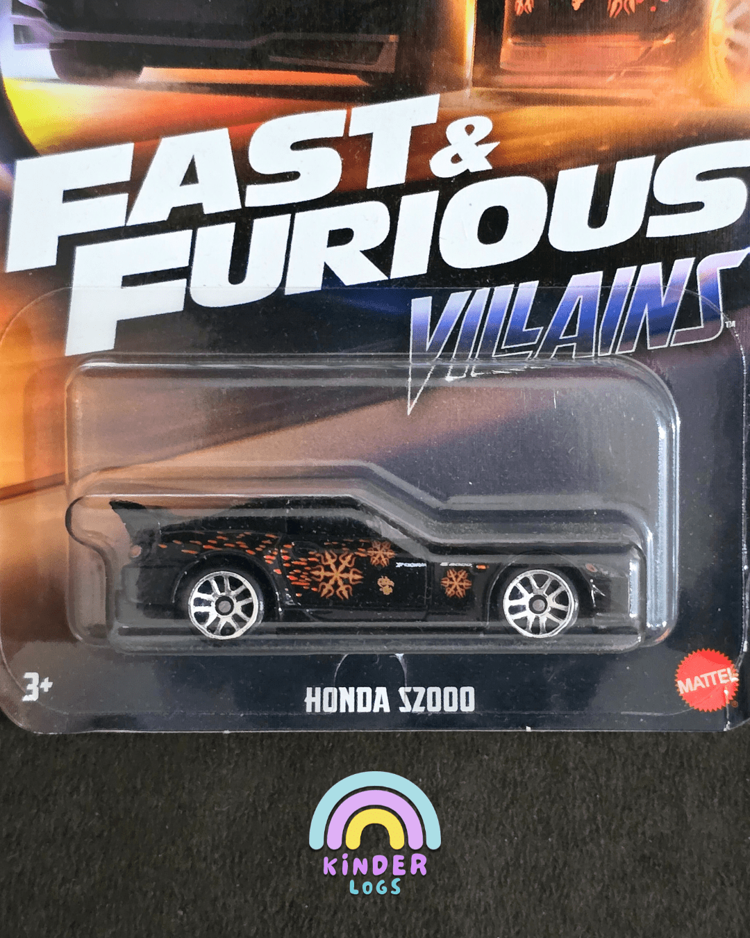 Hot Wheels Honda S2000 - Fast & Furious Villains - Kinder Logs