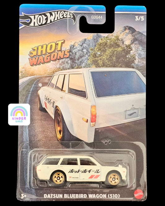Hot Wheels Hot Wagons - Datsun Bluebird Wagon (510) - Kinder Logs