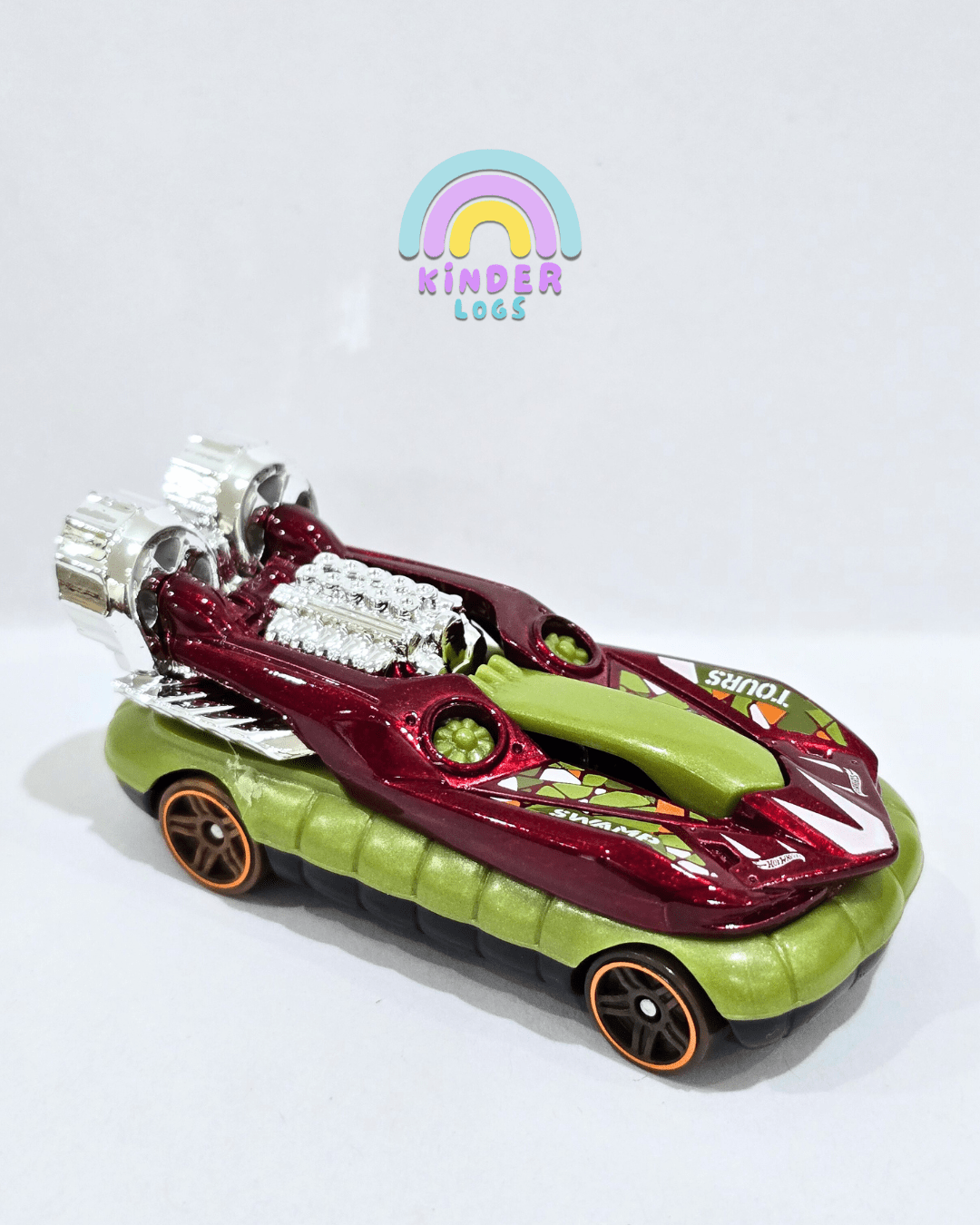 Hot Wheels Hover Storm - Maroon - Green (Uncarded) - Kinder Logs