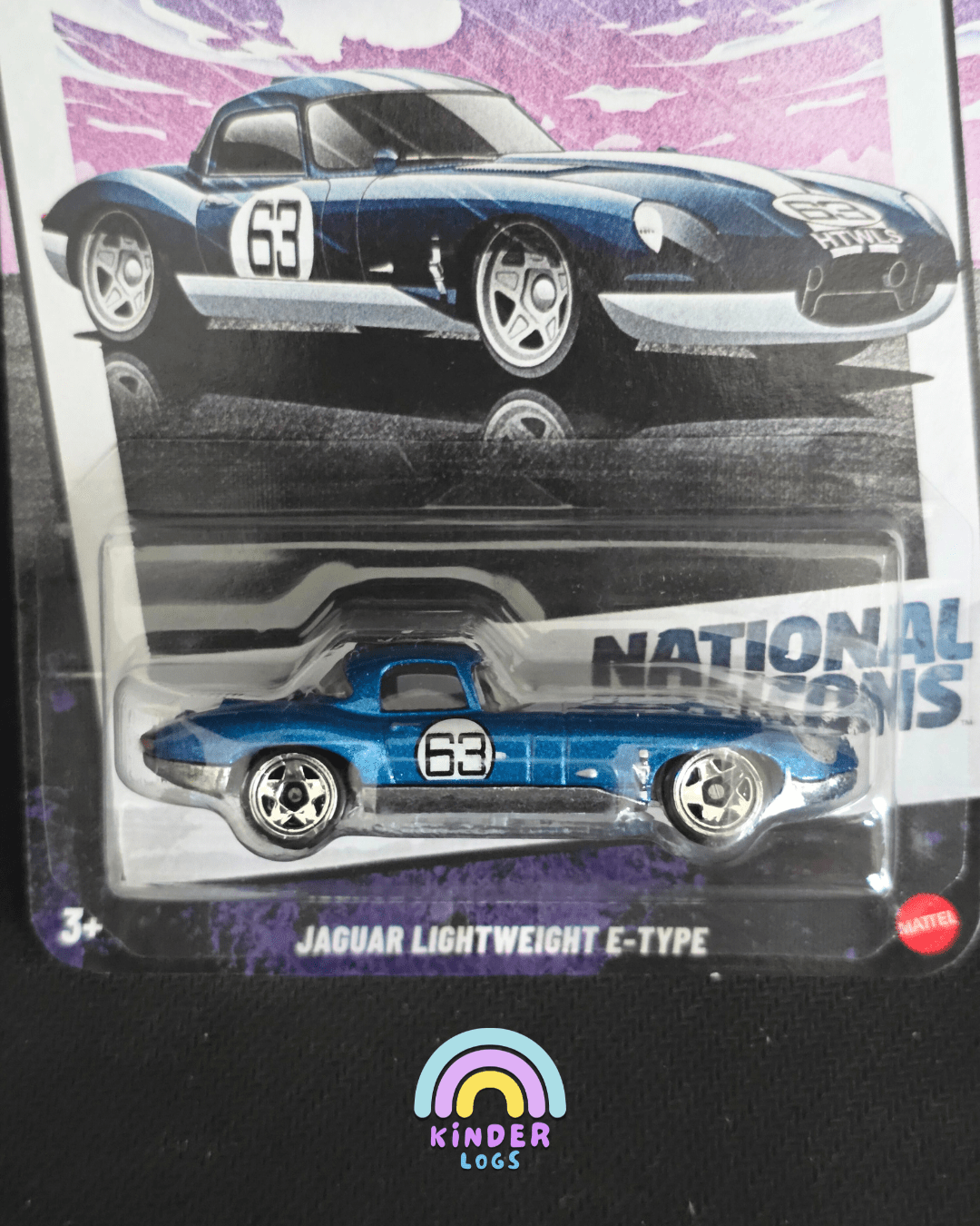 Hot Wheels Jaguar Lightweight E - Type - National Icons (Imported) - Kinder Logs