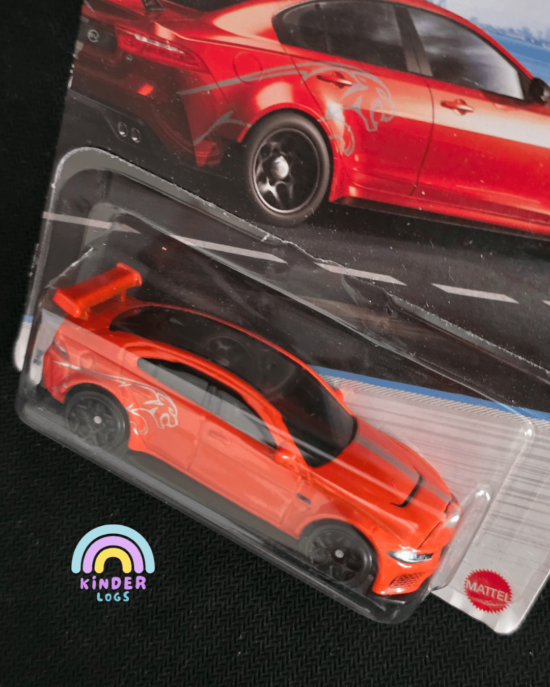 Hot Wheels Jaguar XE SV Project 8 - Card Art Series (Imported) - Kinder Logs