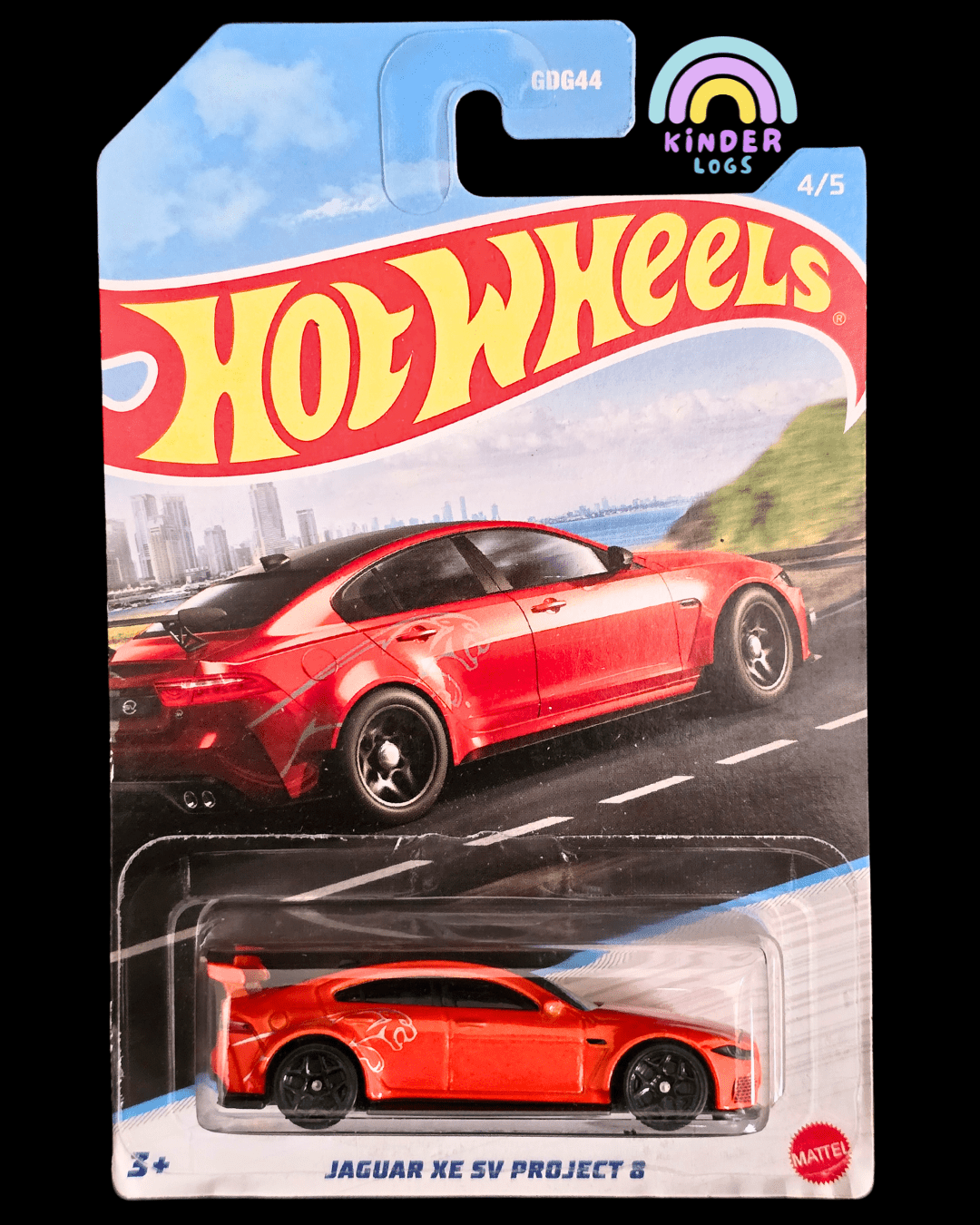 Hot Wheels Jaguar XE SV Project 8 - Card Art Series (Imported) - Kinder Logs