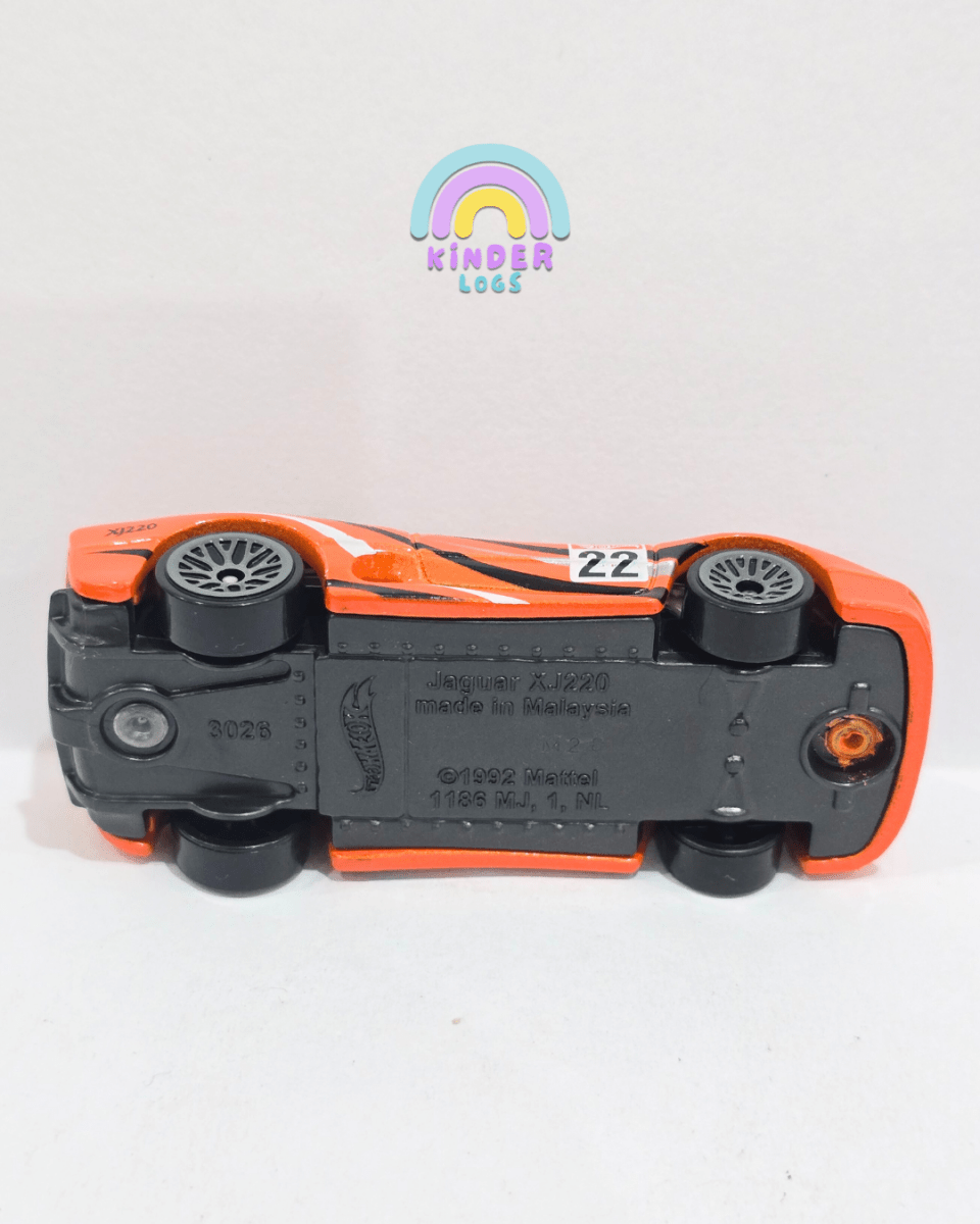 Hot Wheels Jaguar XJ220 - Orange (Uncarded) - Kinder Logs