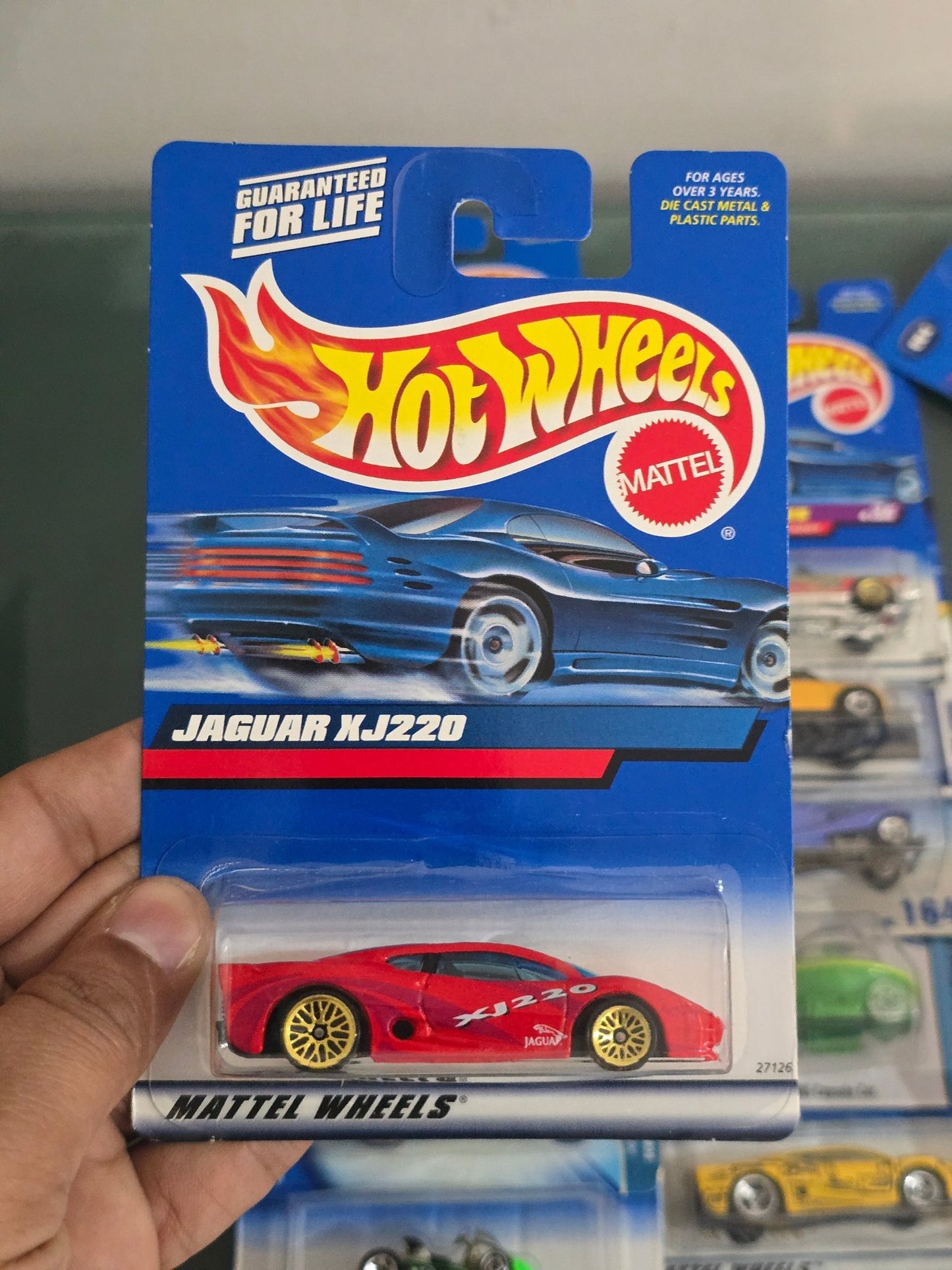 Hot Wheels Jaguar XJ220 - Red (Rare Card) - Kinder Logs