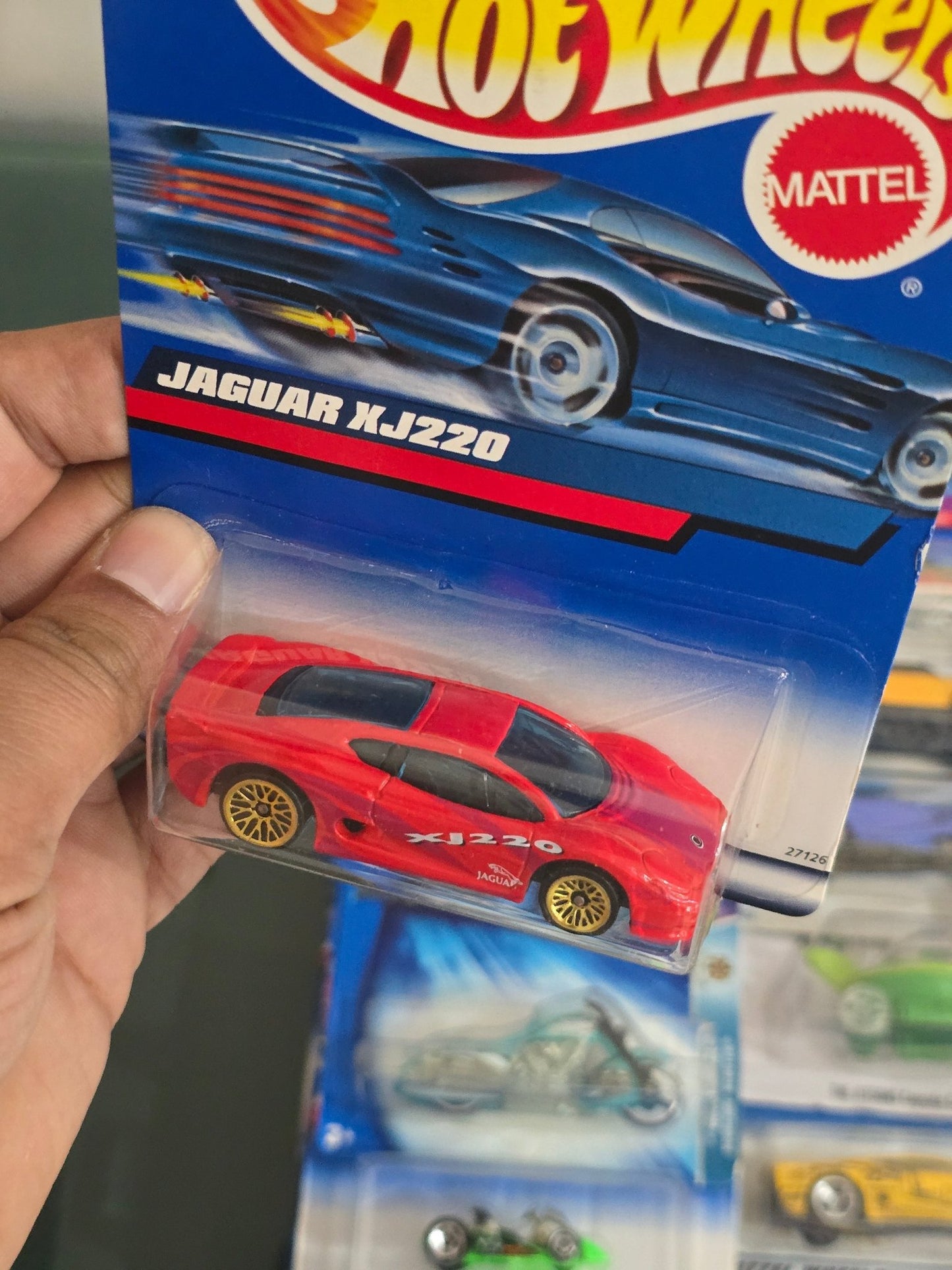 Hot Wheels Jaguar XJ220 - Red (Rare Card) - Kinder Logs