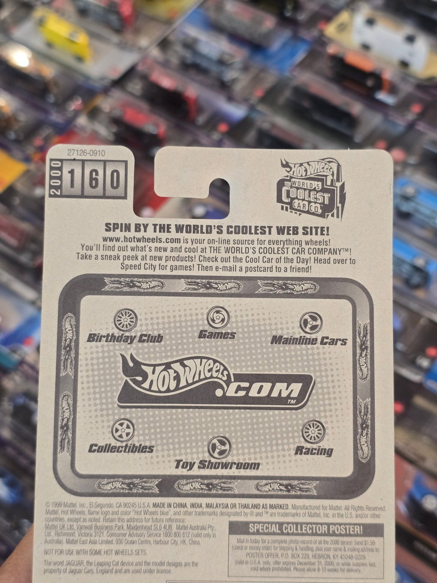 Hot Wheels Jaguar XJ220 - Red (Rare Card) - Kinder Logs