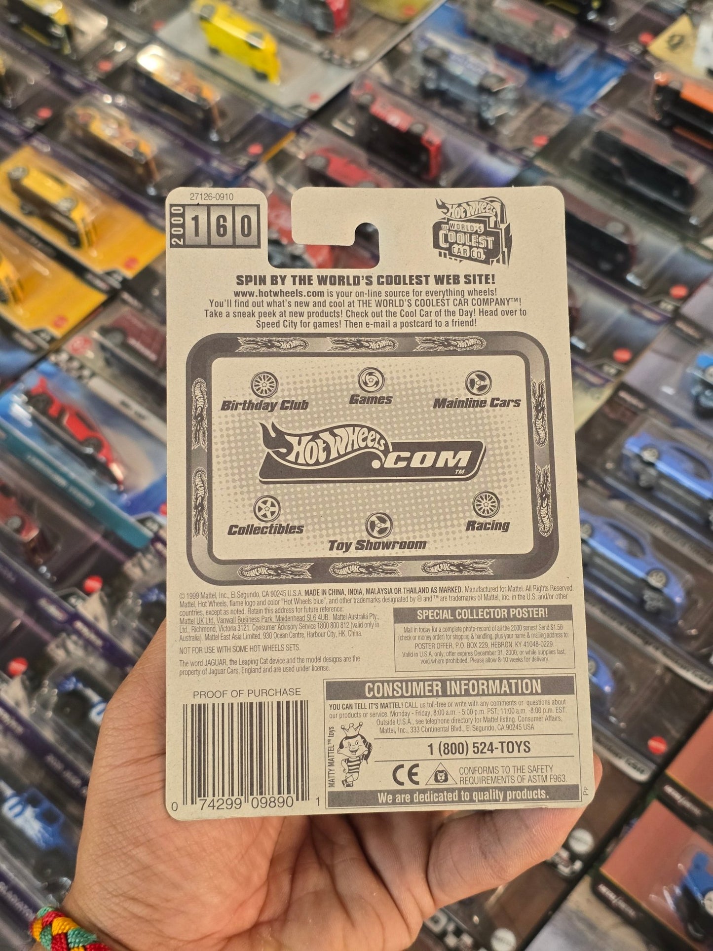 Hot Wheels Jaguar XJ220 - Red (Rare Card) - Kinder Logs