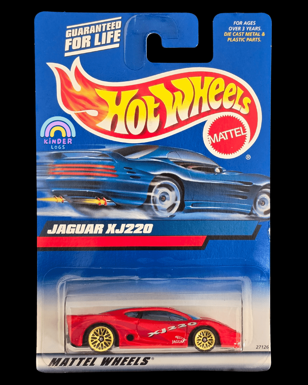 Hot Wheels Jaguar XJ220 - Red (Rare Card) - Kinder Logs