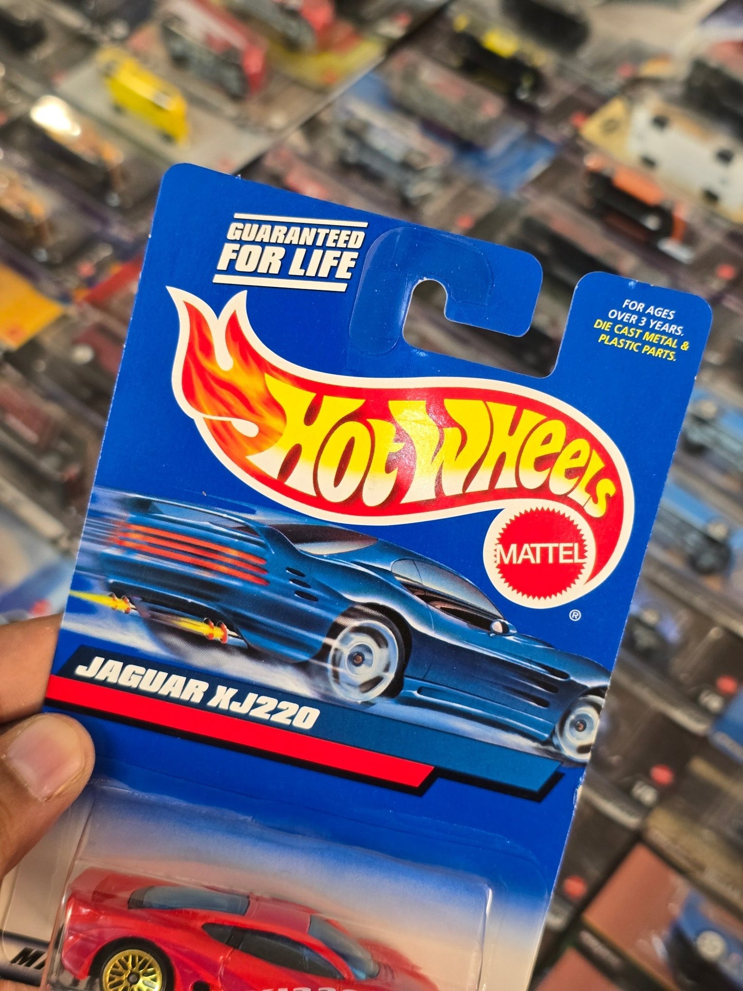 Hot Wheels Jaguar XJ220 - Red (Rare Card) - Kinder Logs