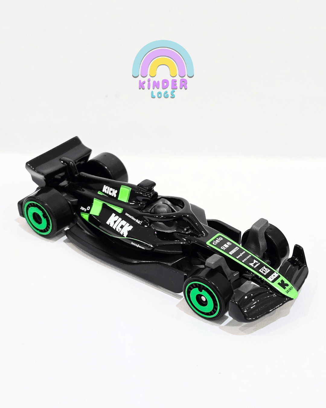 Hot Wheels Kick Sauber F1 Team Car (Uncarded) - Kinder Logs