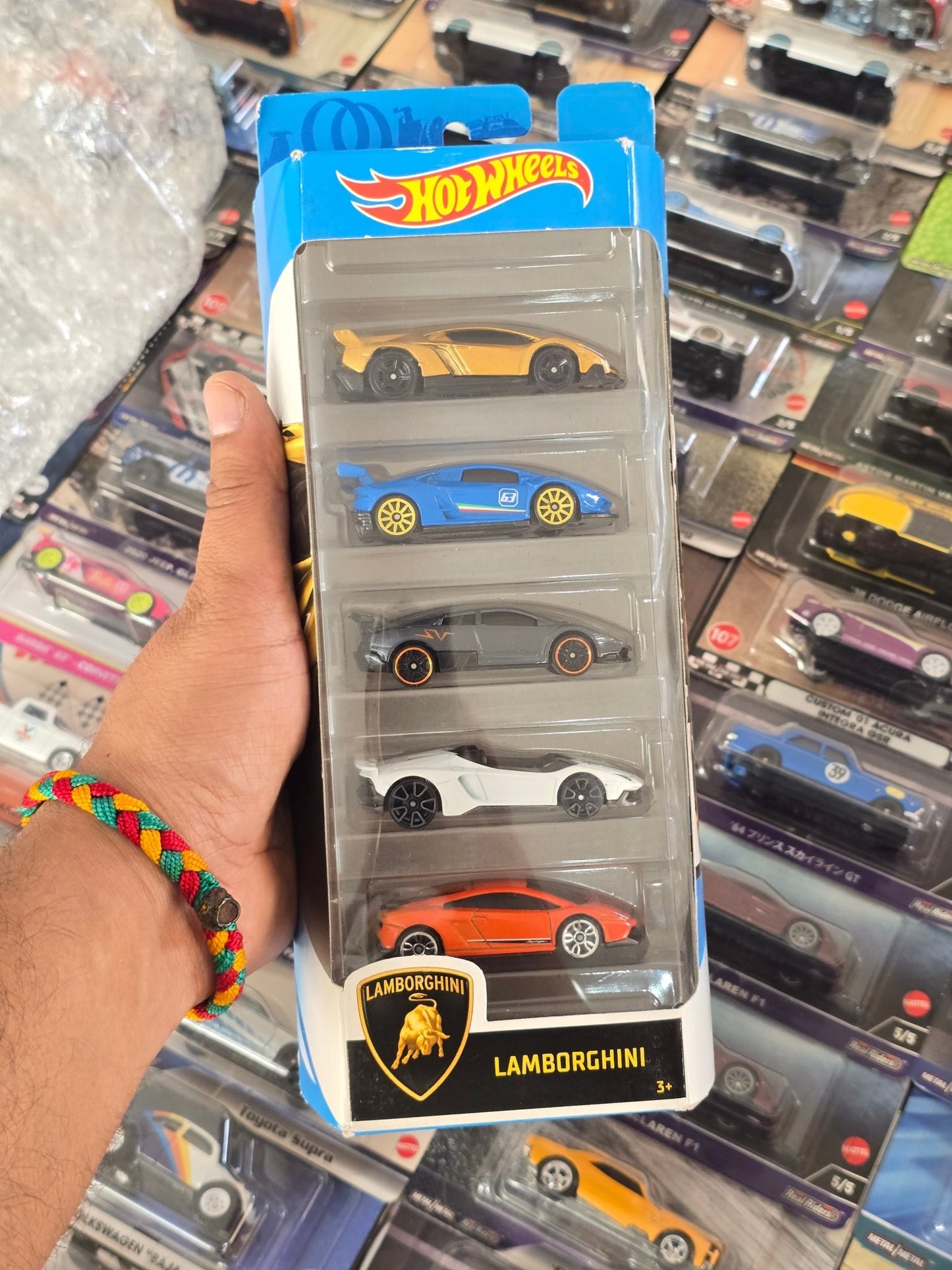 Hot Wheels Lamborghini 5 Cars Pack (Imported) - Kinder Logs