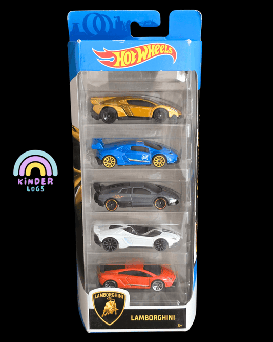 Hot Wheels Lamborghini 5 Cars Pack (Imported) - Kinder Logs