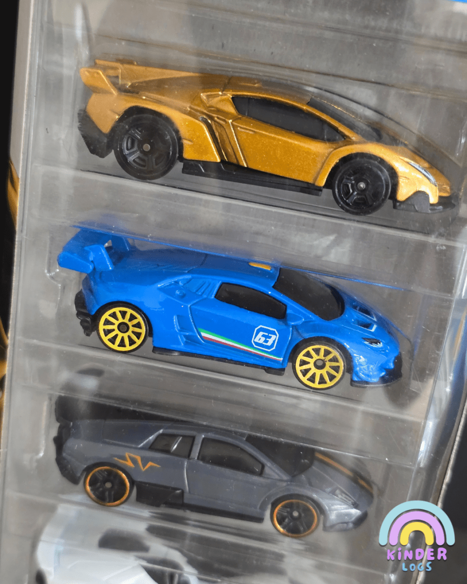 Hot Wheels Lamborghini 5 Cars Pack (Imported) - Kinder Logs