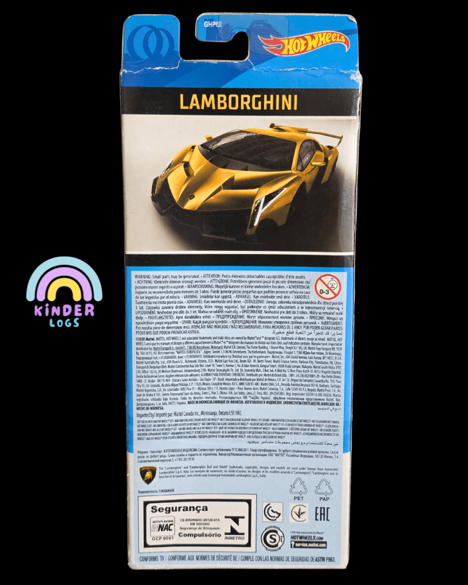 Hot Wheels Lamborghini 5 Cars Pack (Imported) - Kinder Logs