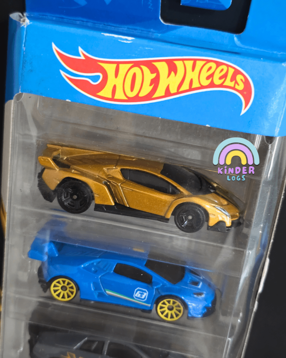 Hot Wheels Lamborghini 5 Cars Pack (Imported) - Kinder Logs