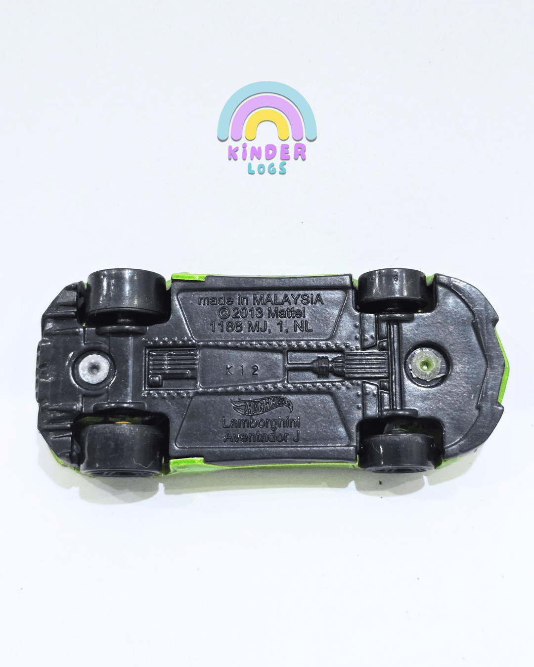 Hot Wheels Lamborghini Aventador J - Green (Used Car) - Kinder Logs