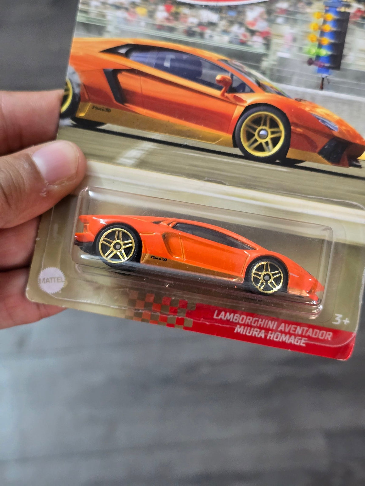 Hot Wheels Lamborghini Aventador Miura Homage - 1/4 Mile Finals (Imported) - Kinder Logs