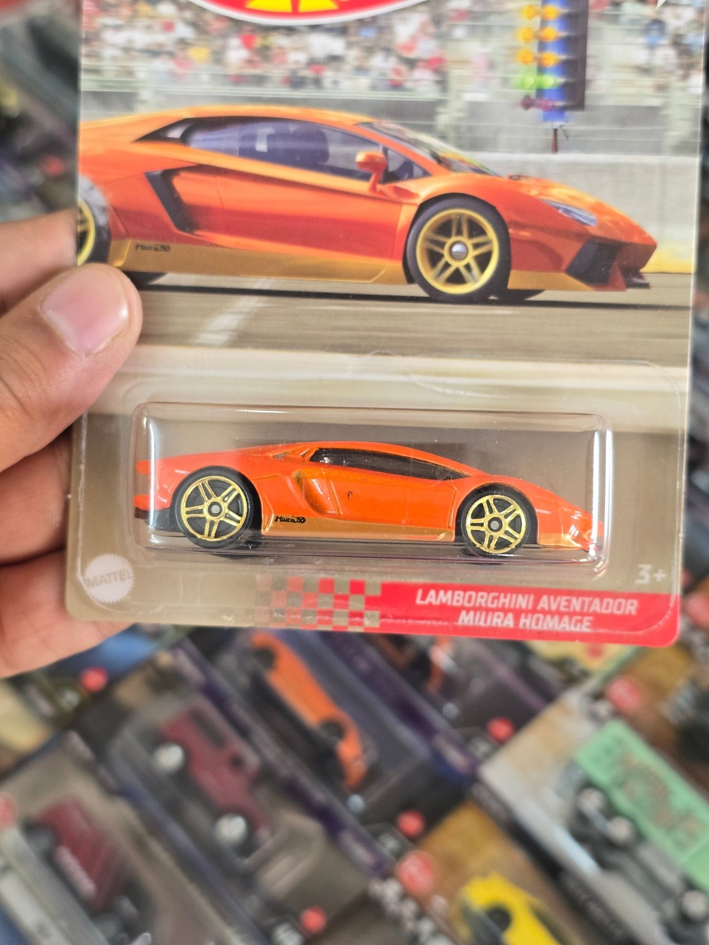 Hot Wheels Lamborghini Aventador Miura Homage - 1/4 Mile Finals (Imported) - Kinder Logs