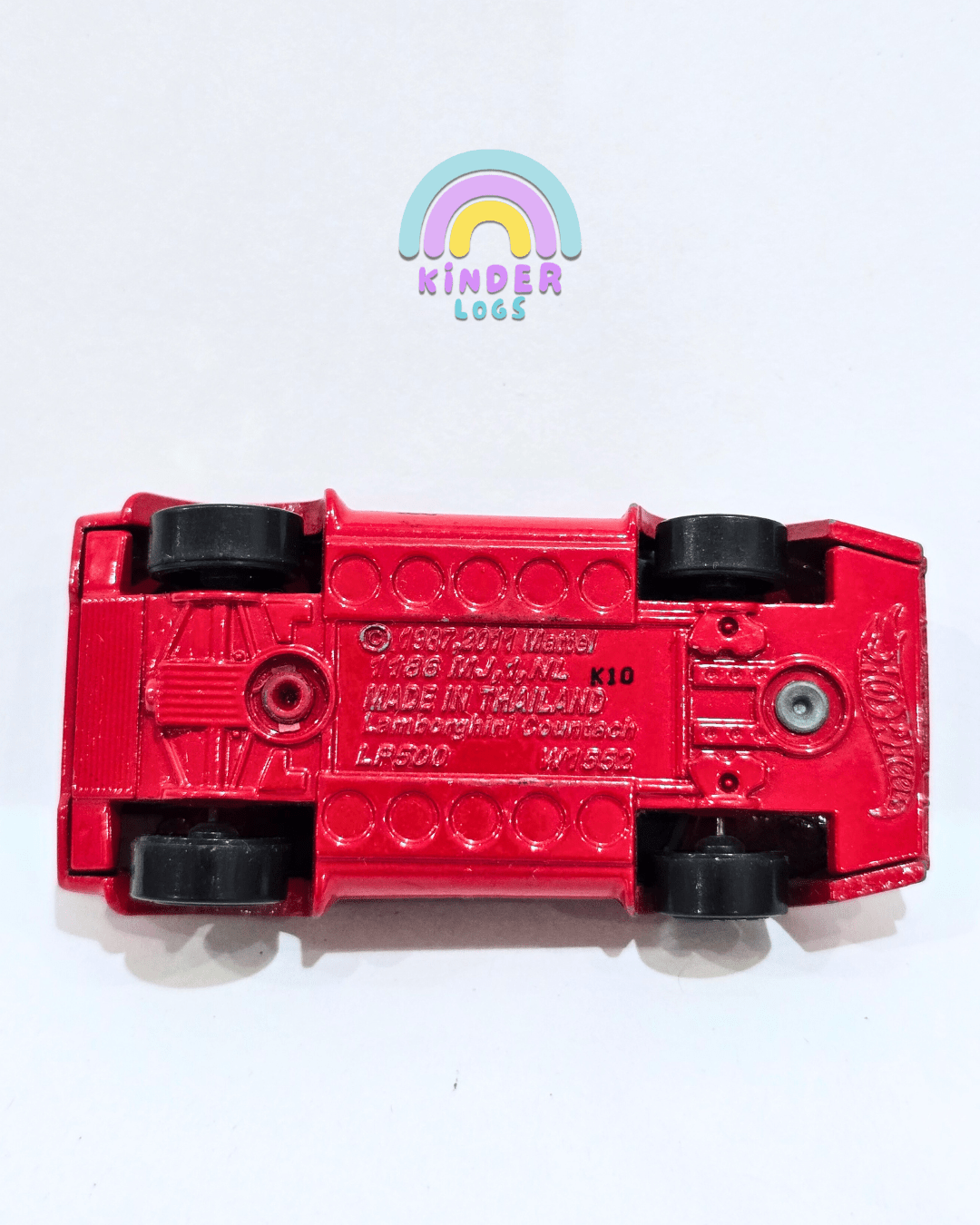 Hot Wheels Lamborghini Countach LP500 - Red - 1 Walmart Exclusive (Used Car) - Kinder Logs