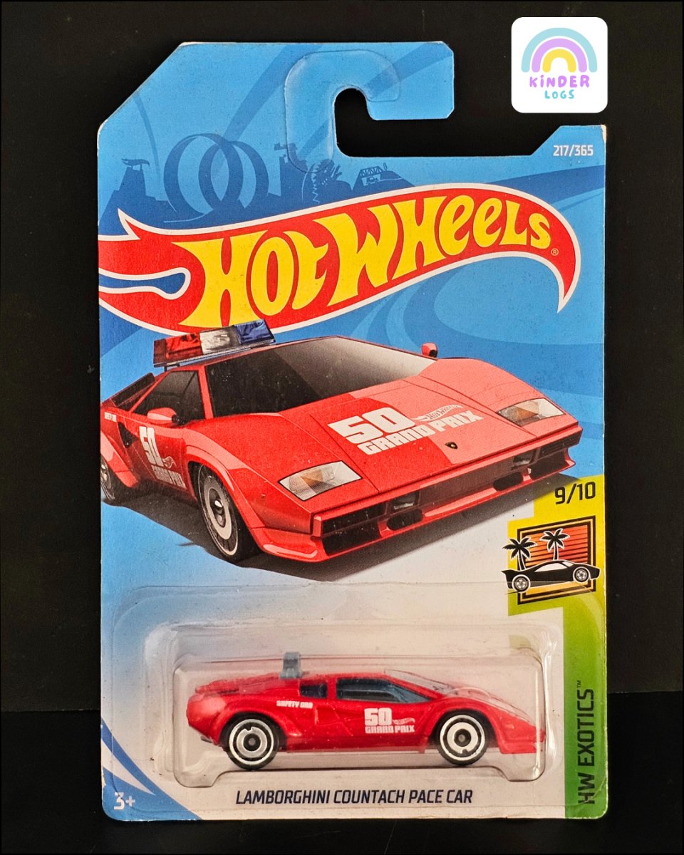 Hot Wheels Lamborghini Countach Pace Car (Red Color) - Kinder Logs