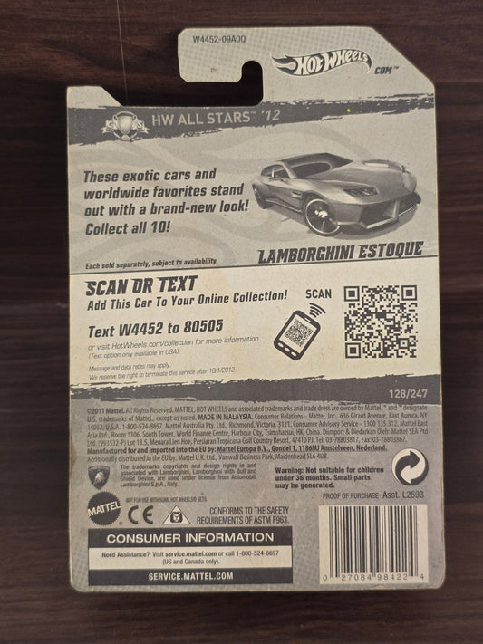 Hot Wheels Lamborghini Estoque - Orange (2011 Imported Card) - Kinder Logs