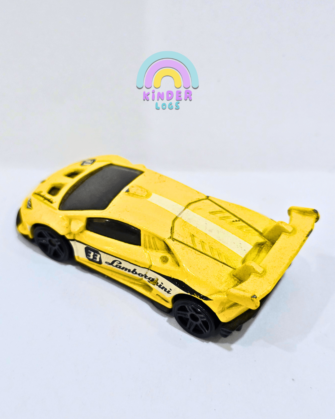 Hot Wheels Lamborghini Huracan LP 620 - 2 Super Trofeo - Yellow (Used Car) - Kinder Logs